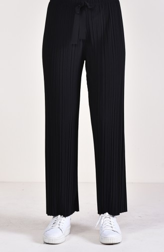 Pleated Pants Cuff Trousers 2150-05 Black 2150-05