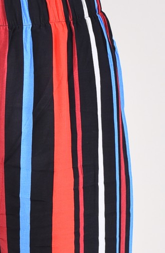 Striped Plenty Cuff Trousers 25003-01 Black Red 25003-01