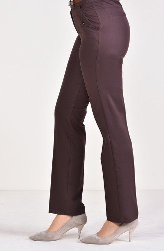 Belt Fabric Pants 0544-02 Brown 0544-02