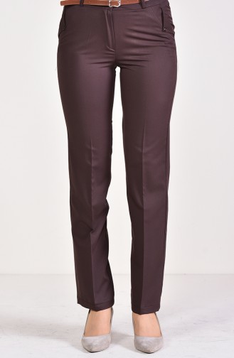 Belt Fabric Pants 0544-02 Brown 0544-02