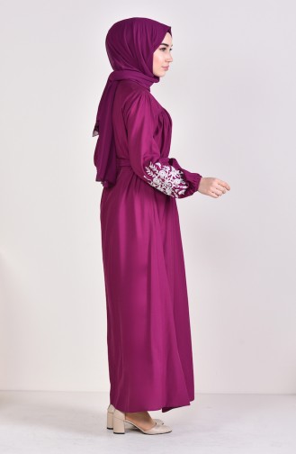 Plum Hijab Dress 10123-06