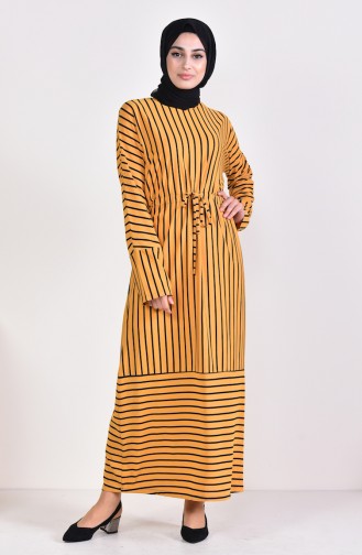 Striped Dress 4166-01 Mustard 4166-01