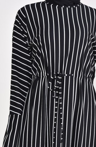 Striped Dress 4166-02 Black 4166-02