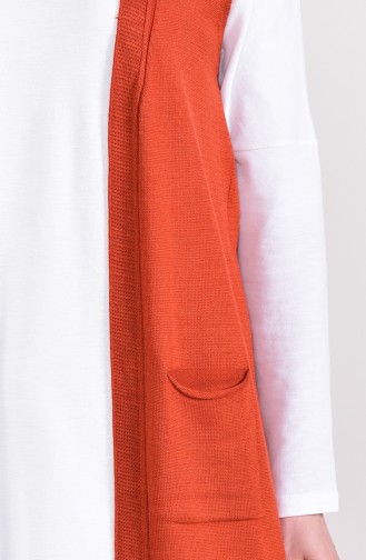 Slim Fit Knitwear Pocket Vest 9017-08 Tile 9017-08