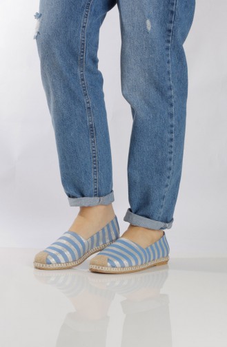 حذاء مسطح أزرق 7711-1