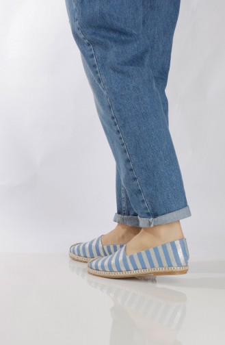 حذاء مسطح أزرق 7711-1