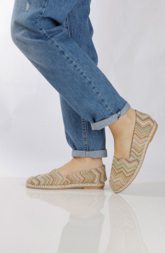 Brown Woman Flat Shoe 7713-3
