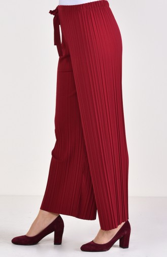 Pleated Pants Cuff Trousers 2150-02 Bordeaux 2150-02