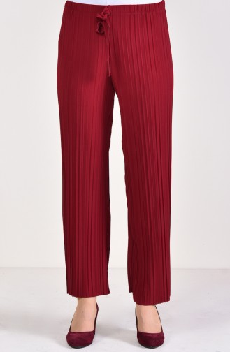 Pleated Pants Cuff Trousers 2150-02 Bordeaux 2150-02