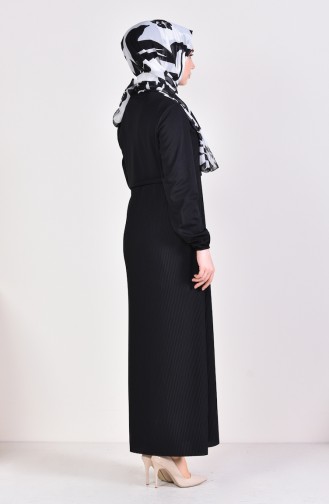 Sleeve Elastic Dress 5254-01 Black 5254-01