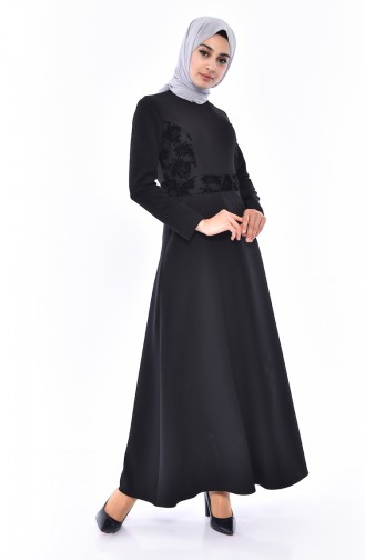 Robe İmprimée 0055-02 Noir 0055-02