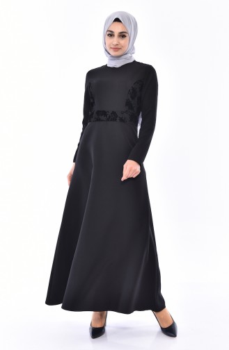 Robe İmprimée 0055-02 Noir 0055-02