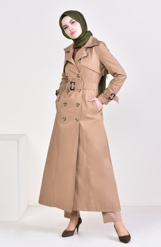 Trench Coat a Boutons 6714-03 Camel 6714-03