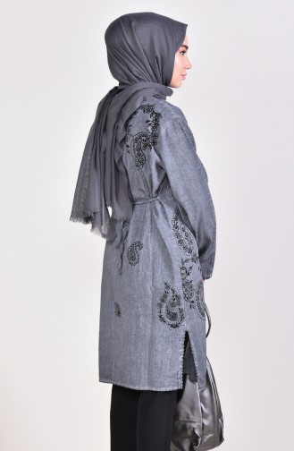 Tunique a Motifs 0005-04 Gris 0005-04