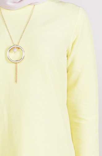 Basic Necklace Tunic  1047-06 Yellow 1047-06