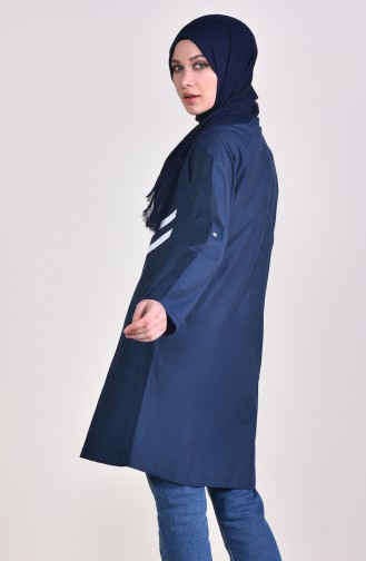 Pocketed Tunic 4156-05 Navy Blue 4156-05