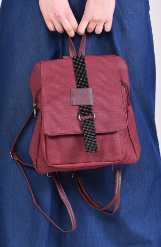 Claret Red Backpack 17-02
