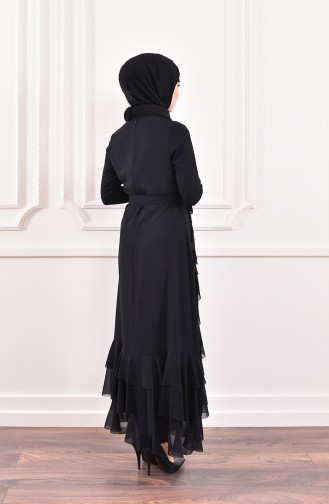 Schwarz Hijab Kleider 0204-01