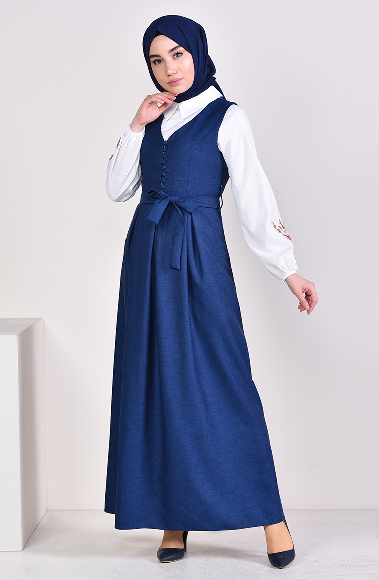 Chemise Ensemble Pieces Robe 3018 Bordée 07 Indigo Deux RjL54A