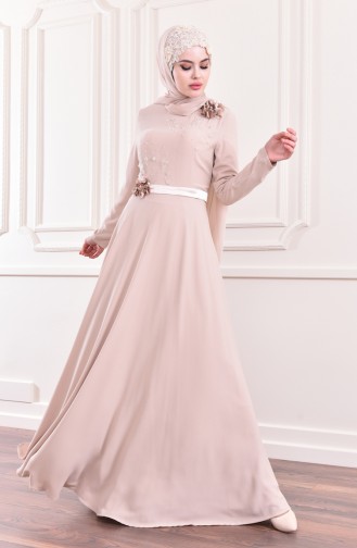 Robe de Soirée 6002-05 Beige 6002-05