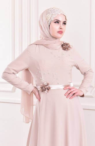 Robe de Soirée 6002-05 Beige 6002-05