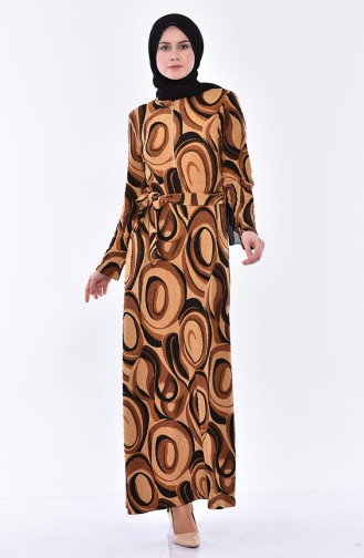 Brown Hijab Dress 1106-02