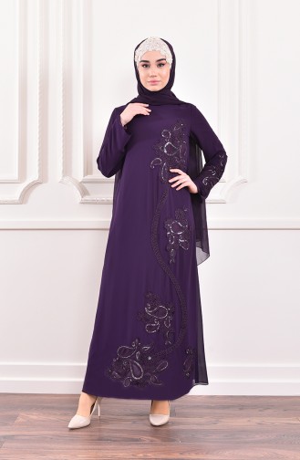 Purple Hijab Dress 0195-02