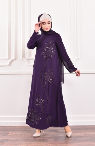 Purple İslamitische Jurk 0195-02