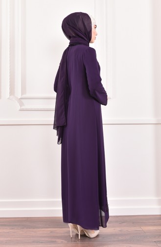 Purple Hijab Dress 0195-02