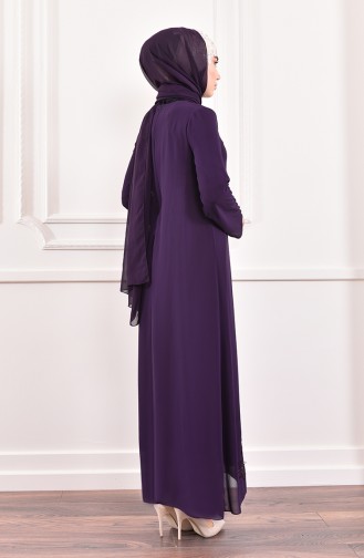 Purple İslamitische Jurk 0195-02