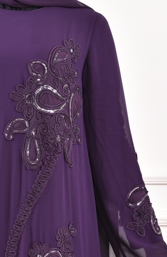 Purple Hijab Dress 0195-02