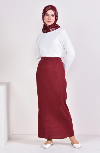 Fitted Elastic Skirt 5966-07 Bordeaox 5966-07
