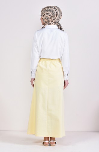 Plated Waist Skirt 1001-02 Yellow 1001-02