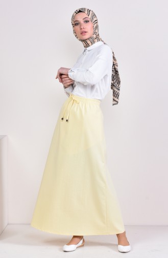 Plated Waist Skirt 1001-02 Yellow 1001-02