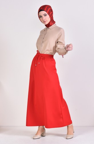 Plated Waist Skirt 1001A-12 Red 1001A-12