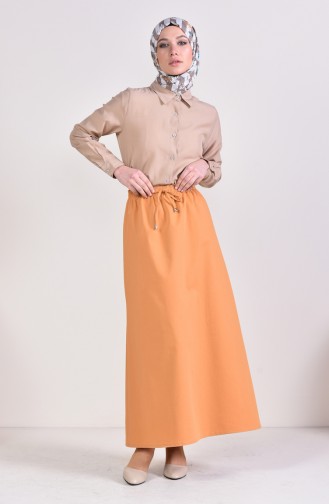 Plated Waist Skirt 1001A-13 Camel 1001A-13