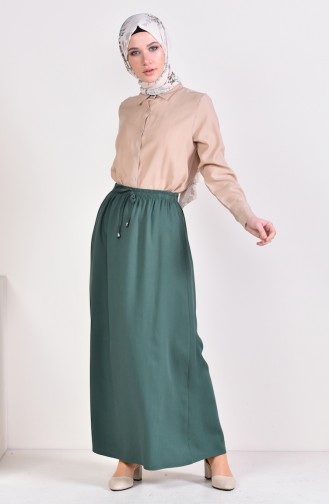 Plated Waist Skirt 1124-01 Green 1124-01