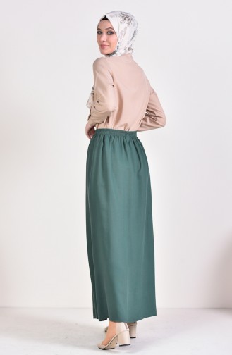 Plated Waist Skirt 1124-01 Green 1124-01