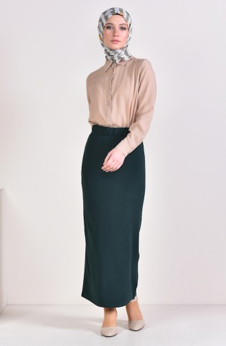 Elastic Pencil Skirt 2139-09 Emerald Green 2139-09