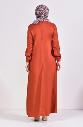 Robe Hijab Couleur brique 1171-01