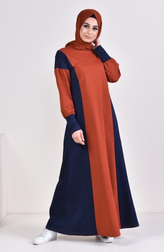 Cream Hijab Dress 2941-17