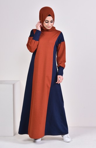Cream Hijab Dress 2941-17