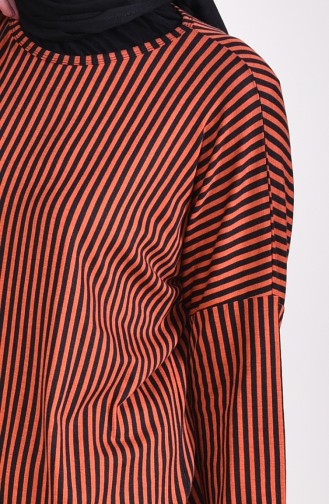 Striped Tunic 9042-01 Tile Black 9042-01