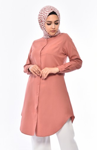 Grandad Collar Tunic with Pockets 2484-02 Onion Shell 2484-02