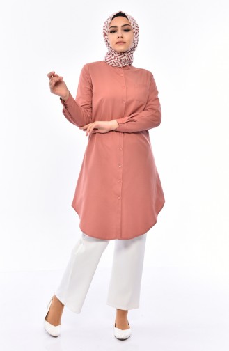 Grandad Collar Tunic with Pockets 2484-02 Onion Shell 2484-02