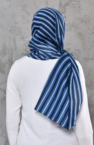 Patterned Cotton Shawl 95269-02 Blue 95269-02