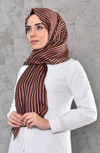 Patterned Cotton Shawl 95269-05 Tobacco 95269-05