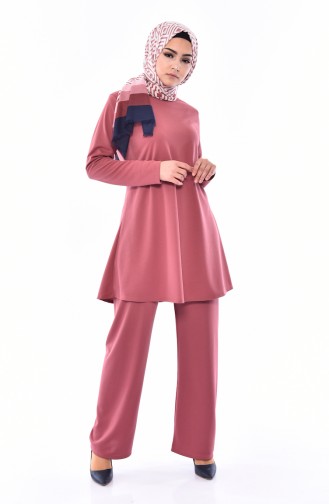 Tunic Pants Binary Suit 0279-11 Pink 0279-11