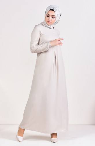 فستان بني مائل للرمادي 1171-06