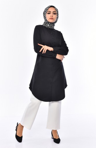 Pocketed Judge Collar Tunic 2484-04 Black 2484-04